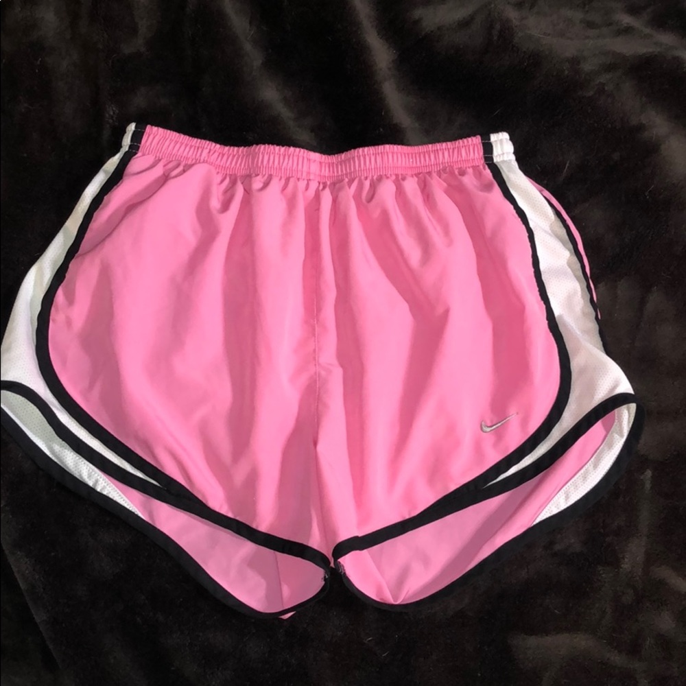 Nike dri fit pink running shorts